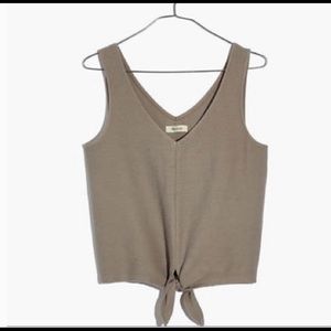 Madewell Front Tie V-Neck Knot Tank